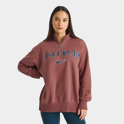 Women's Nike Sportswear Phoenix Fleece Oversized Logo Quarter-Zip Sweatshirt