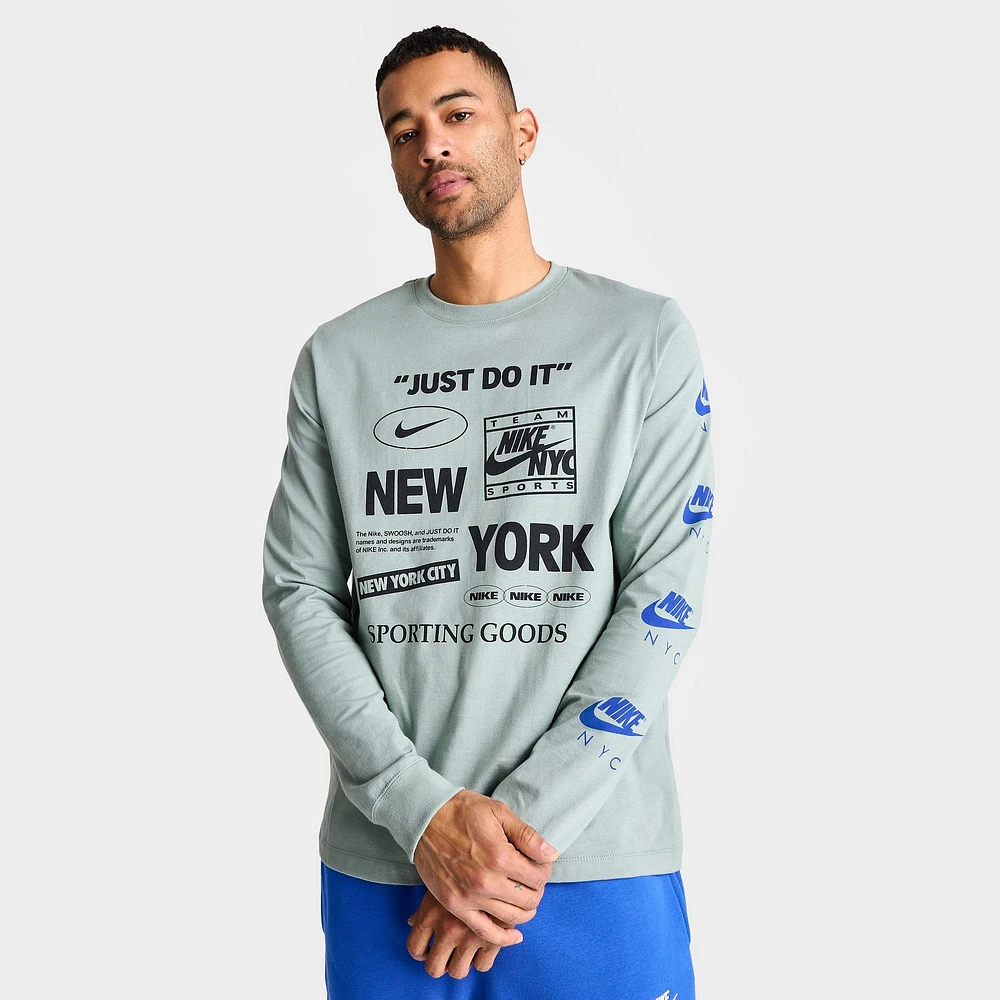 Men's Nike Sportswear Just Do It NYC Graphic Long-Sleeve T-Shirt