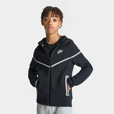 Boys' Big Kids' Nike Sportswear Tech Fleece Reflective Full-Zip Hoodie