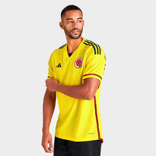 Adidas Colombia Home Stadium Jersey 2014 World Cup Men's Short Sleeve