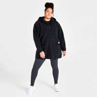 ADIDAS Women\'s adidas Sportswear (Plus Full-Zip Size) Polar | Top Mall Long Hooded Pueblo Track Fleece Reversible
