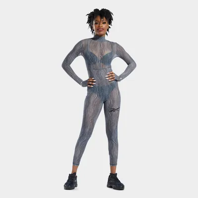 Women's Reebok Cardi Mesh Bodysuit