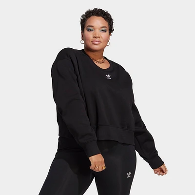 Women's adidas Originals adicolor Essentials Crew Long Sleeve Sweatshirt (Plus Size)