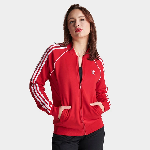 Adidas Sportswear Stripes Adidas Red Womens Jacket Adidas