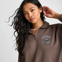 Women's adidas Originals Varsity Oversized Quarter Zip Top