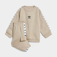 Infant and Kids' Toddler adidas Originals Tape Crew Sweatshirt Cargo Pants Set