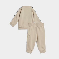 Infant and Kids' Toddler adidas Originals Tape Crew Sweatshirt Cargo Pants Set