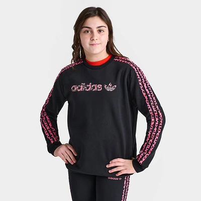 Girls' adidas Originals Leopard Stripes Sweatshirt