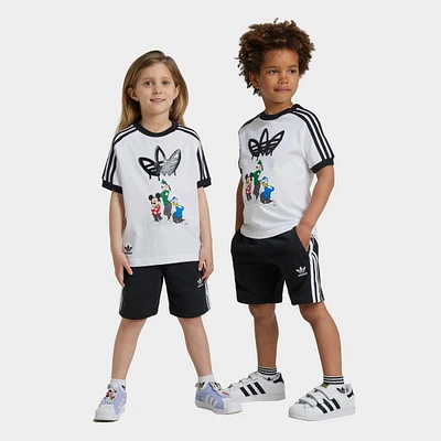 Little Kids' adidas Originals x Disney Mickey Mouse T-Shirt and Shorts Set