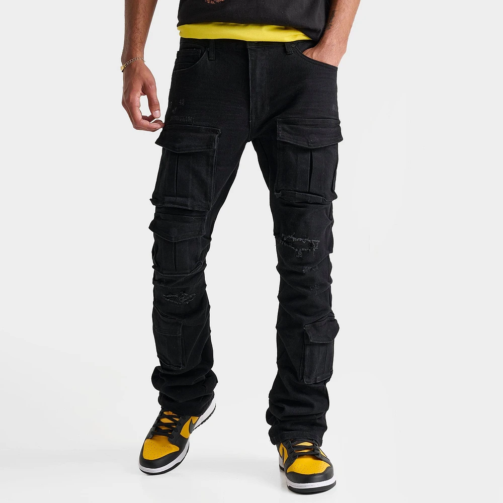 Men's Smoke Rise Stacked Flare Cargo Denim Jeans