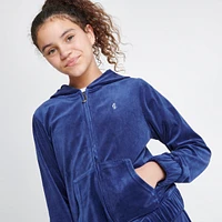 Girls' Juicy Couture Plush Velour Full-Zip Hoodie