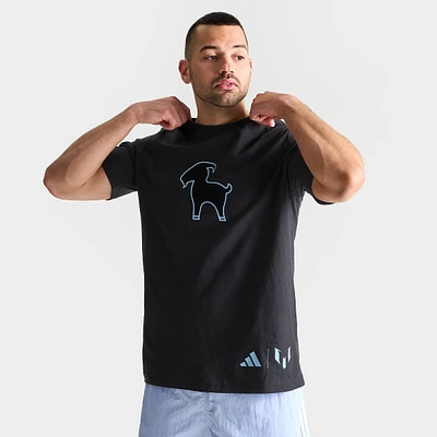 Men's adidas Soccer Lionel Messi Simple Goat Graphic T-Shirt
