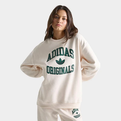 Women's adidas Originals Varsity Oversized Crewneck Sweatshirt