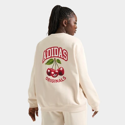 Women's adidas Originals Cherry Oversized Crewneck Sweatshirt