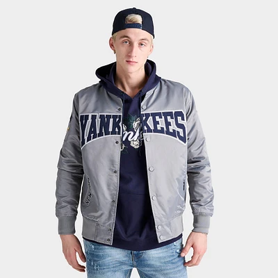 Men's Pro Standard New York Yankees MLB Emblems Satin Jacket