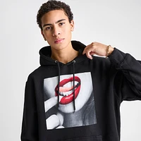 Men's Popular Demand Grill Lips Graphic Pullover Hoodie