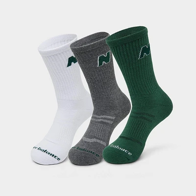 New Balance N Logo Crew Socks (3-Pack)