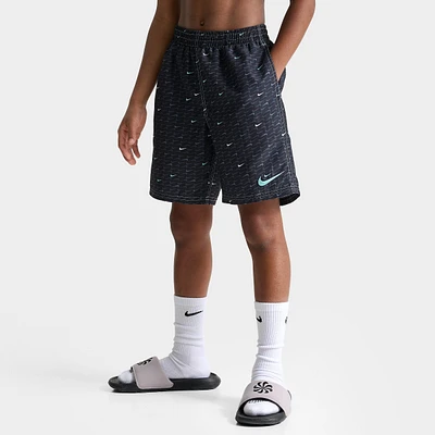 Boys' Nike Swoosh Print Swim Shorts