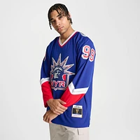 Men's Mitchell & Ness Blue Line Wayne Gretzky Texas Rangers NHL 96-97 Hockey Jersey