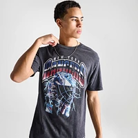 Men's Mitchell & Ness New York Rangers NHL Crease Lightning Graphic T-Shirt