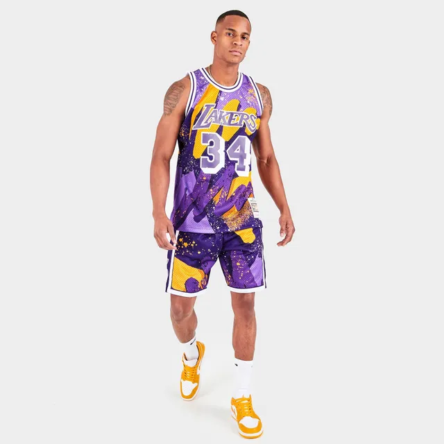 Black Pyramid Los Angeles Lakers Logo Shorts