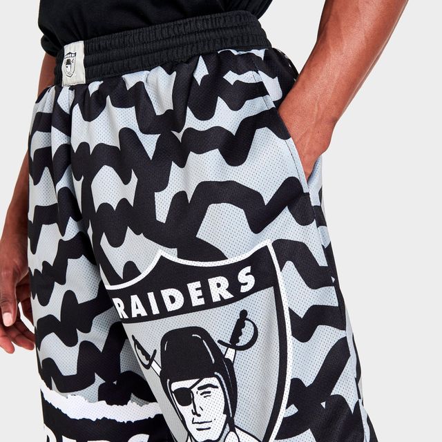 Short Loose Mesh Nfl Raiders Tape Hem Short