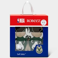 Infant Robeez Milwaukee Bucks NBA Fear The Deer Soft Sole Casual Shoes