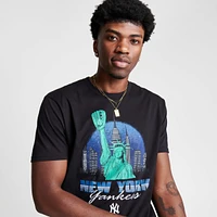 Men's Mitchell & Ness MLB New York Yankees Statue of Liberty Skyline Graphic T-Shirt