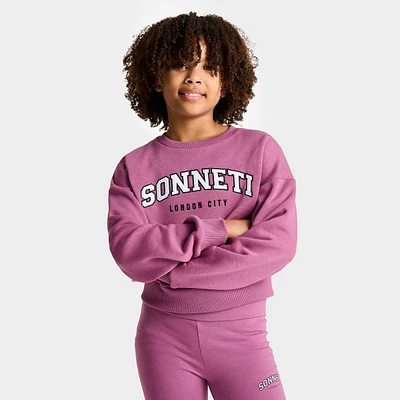 Girls' Sonneti Varsity Boxy Crewneck Sweatshirt