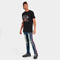 Men's Supply & Demand Side Stripe Distressed Jeans