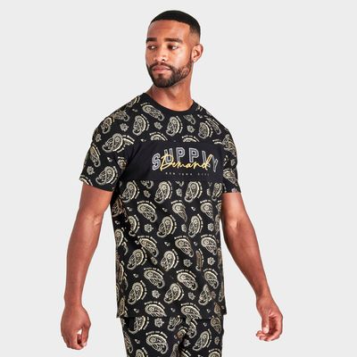 Men's Supply & Demand Paisley All-Over Print Short-Sleeve T-Shirt