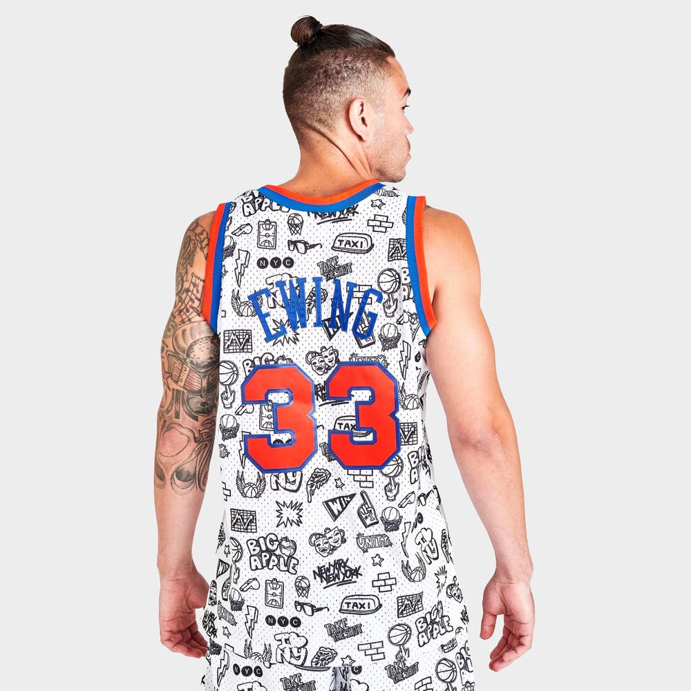 Men's Mitchell & Ness Patrick Ewing New York Knicks White Out