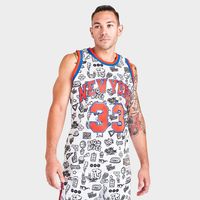 Women's Mitchell & Ness Patrick Ewing White New York Knicks 1991 Doodle  Swingman Jersey