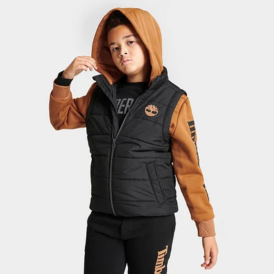 Boys' Timberland Full-Zip Hooded Hybrid Jacket