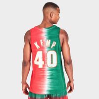 Seattle SuperSonics Shawn Kemp Black Tie Dye Swingman Jersey, Small