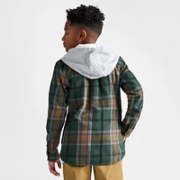 Kids' Vans Lopes Hooded Flannel Shirt