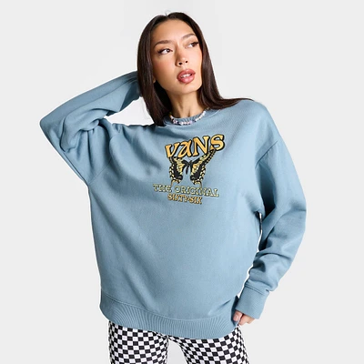 Women's Vans Natural Fly Butterfly Oversized Crewneck Sweatshirt