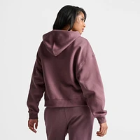 Women's New Balance Linear Heritage Brushed Back Fleece Hoodie