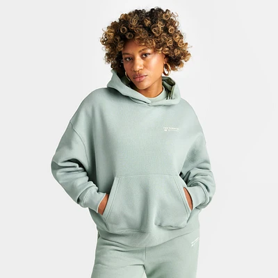 Women's New Balance Linear Heritage Brushed Back Fleece Hoodie