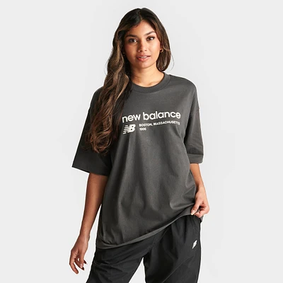 Women's New Balance Linear Heritage Jersey Oversized T-Shirt