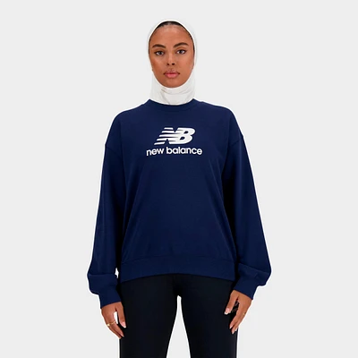 Women's New Balance Sport Essentials French Terry Logo Crew Sweatshirt