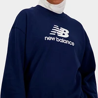 Women's New Balance Sport Essentials French Terry Logo Crew Sweatshirt