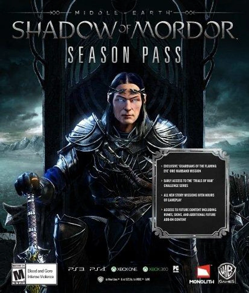 Warner Bros. Games Middle-earth: Shadow of Mordor Season Pass - PC | The  Market Place