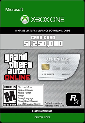 Grand Theft Auto Online Cash Card Great White Shark