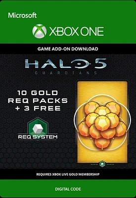 Halo 5: Guardians 10 Gold Req Packs DLC and 3 Free - Xbox One