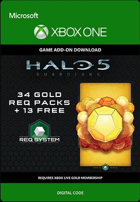 Halo 5: Guardians 34 Gold Req Packs DLC and 13 Free - Xbox One