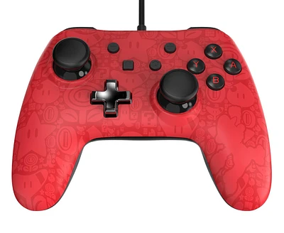 PowerA Wired Controller Plus for Nintendo Switch Super Mario Red