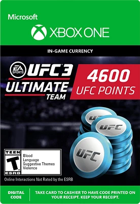 EA Sports UFC 3 Ultimate Team Points 4,600 - Xbox One