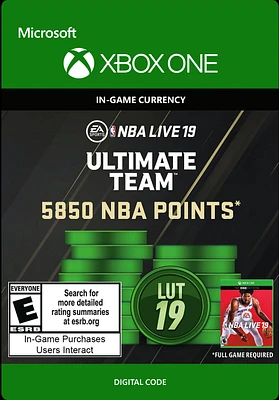 NBA Live 19 Ultimate Team Points 5,850 - Xbox One
