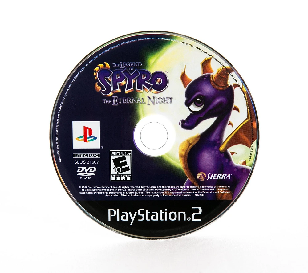 Sierra The Legend of Spyro: The Eternal Night - PlayStation 2 | The Market  Place